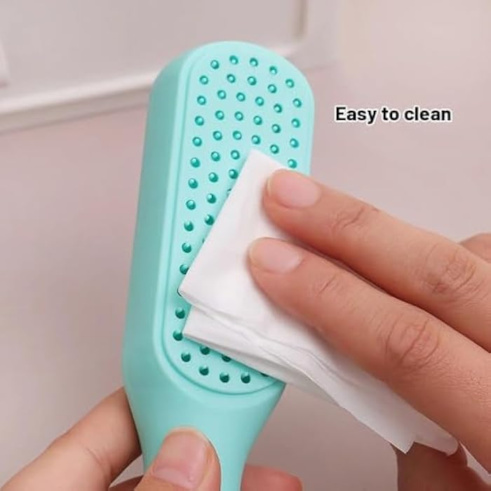 Detangling Brush Self Cleaning Hair Brush for Women and Men, Zipper Hair Brush for Easy Hair Extraction - Image 5